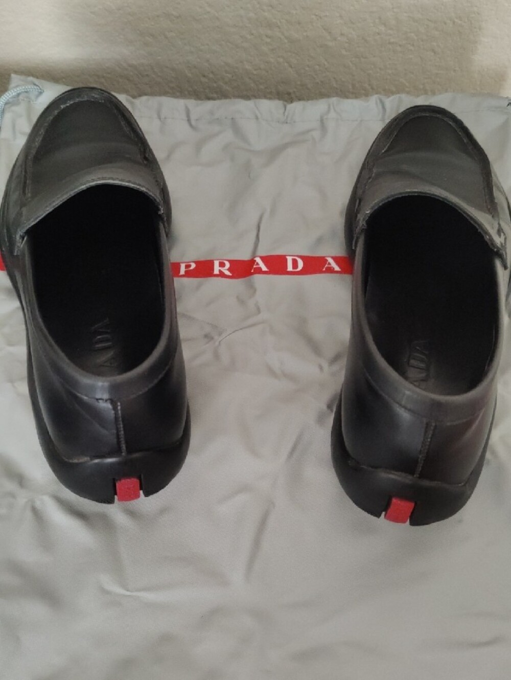 Authentic Prada Black Leather Penny Loafers For Women - Picture 4 of 10
